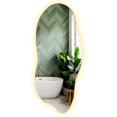 Ledes szimmetria nélküli tükör 35x80 cm