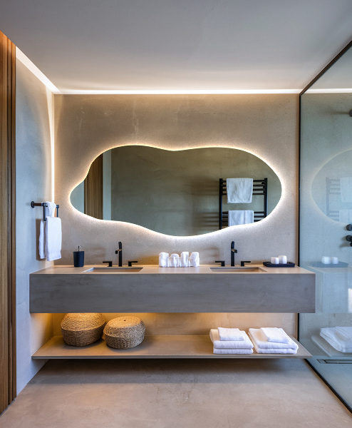 Ledes szimmetria nélküli tükör 35x80 cm