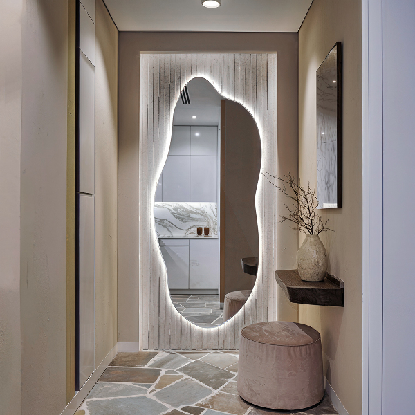 Ledes szimmetria nélküli tükör 40x90 cm