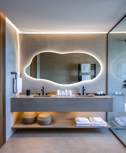 Ledes szimmetria nélküli tükör 45x100 cm