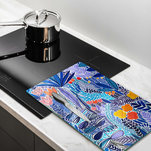 Üveg vágódeszka Festett rét