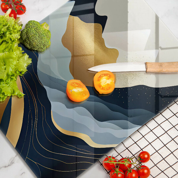 Üveg vágódeszka Absztrakt hegyek