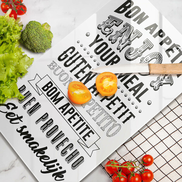 Üveg vágódeszka Felirat a konyhához mondat