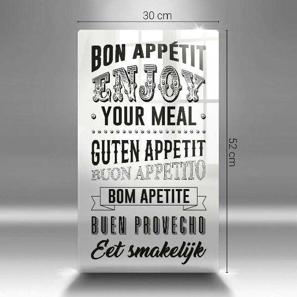 Üveg vágódeszka Felirat a konyhához mondat