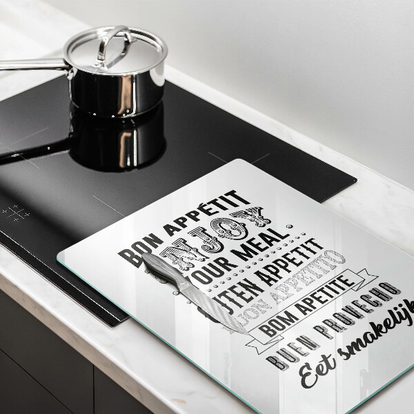 Üveg vágódeszka Felirat a konyhához mondat