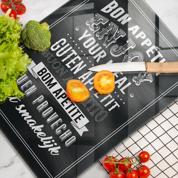 Üveg vágódeszka Felirat a konyhához mondat