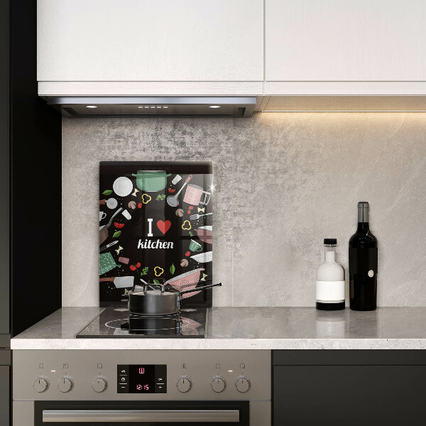 Üveg vágódeszka I love kitchen