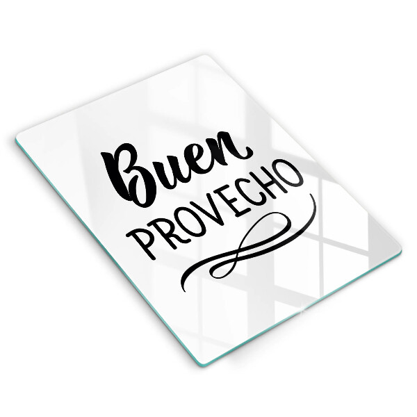 Üveg vágódeszka Buen provecho