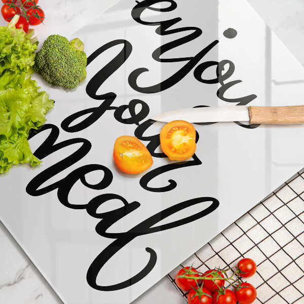 Üveg vágódeszka Enjoy your meal