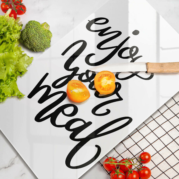 Üveg vágódeszka Enjoy your meal