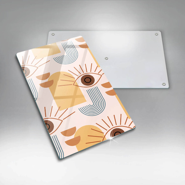 Üveg vágódeszka Boho szem minta