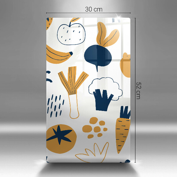 Üveg vágódeszka Élelmiszer illusztráció