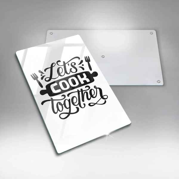Üveg vágódeszka Let's cook together