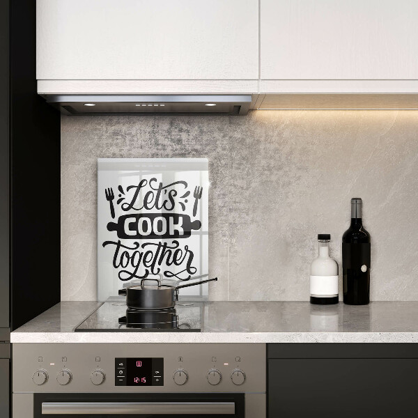 Üveg vágódeszka Let's cook together