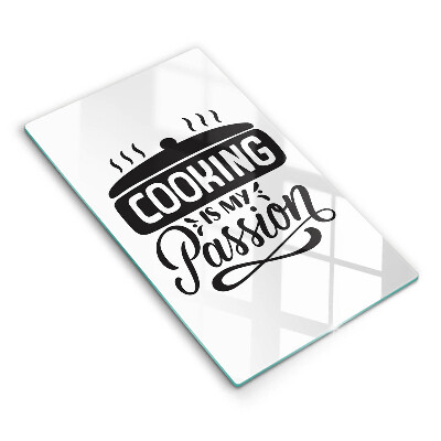 Üveg vágódeszka Cooking is my passion