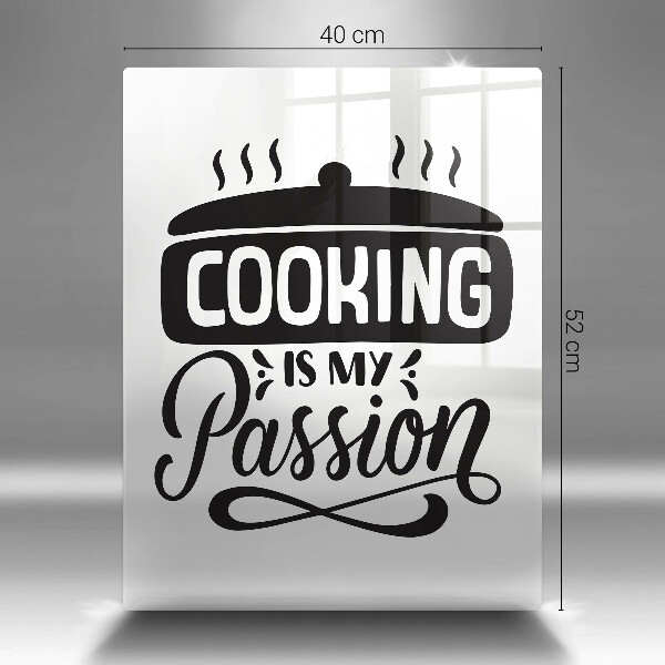 Üveg vágódeszka Cooking is my passion