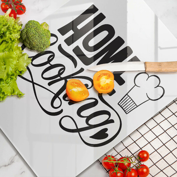 Üveg vágódeszka Home cooking