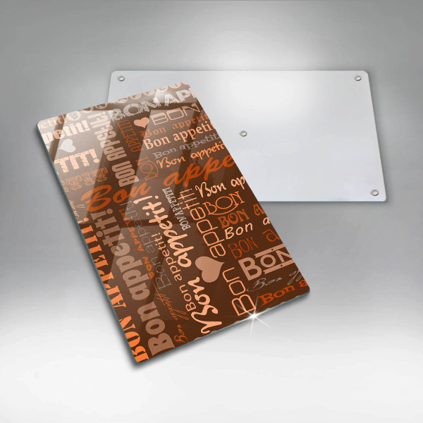Üveg vágódeszka Bon appetit