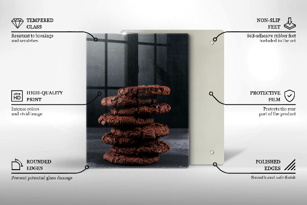 Üveg vágódeszka Csokoládés sütemények