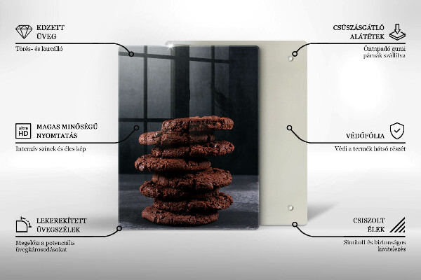 Üveg vágódeszka Csokoládés sütemények