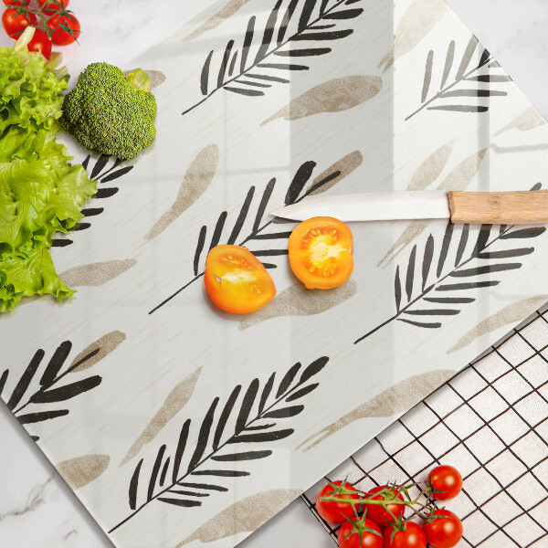 Üveg vágódeszka Boho növények