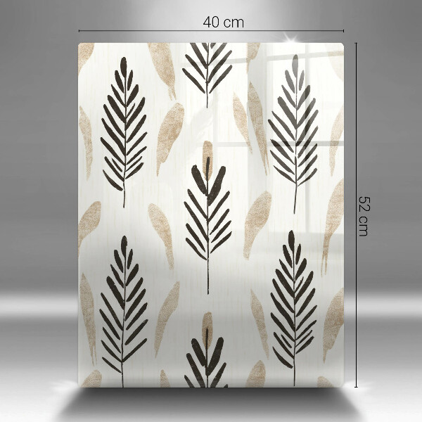 Üveg vágódeszka Boho növények