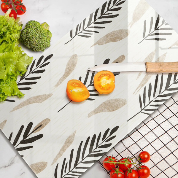 Üveg vágódeszka Boho növények