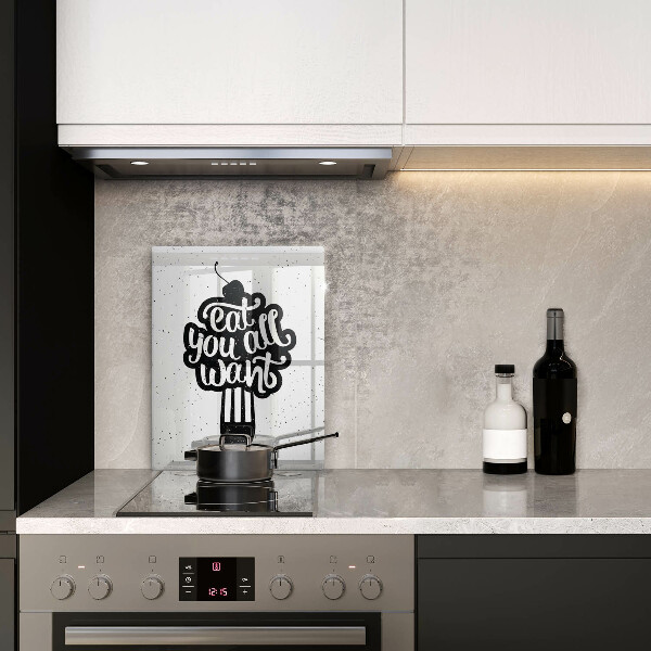 Üveg vágódeszka Eat all you want