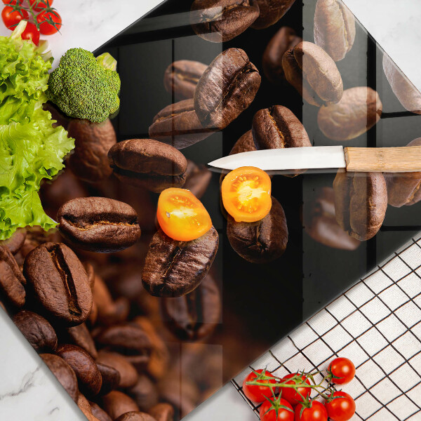 Üveg vágódeszka Barna szemes kávé