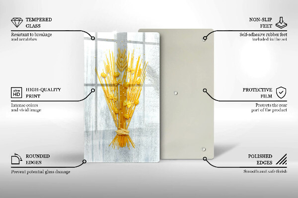 Üveg vágódeszka Tészta