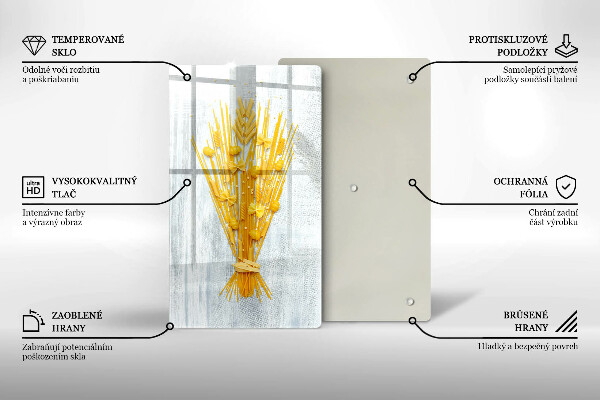 Üveg vágódeszka Tészta