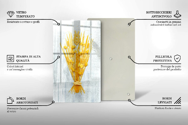 Üveg vágódeszka Tészta