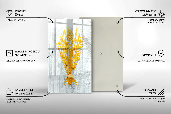 Üveg vágódeszka Tészta