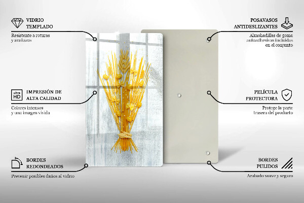 Üveg vágódeszka Tészta