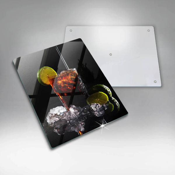 Üveg vágódeszka Földes ital jéggel