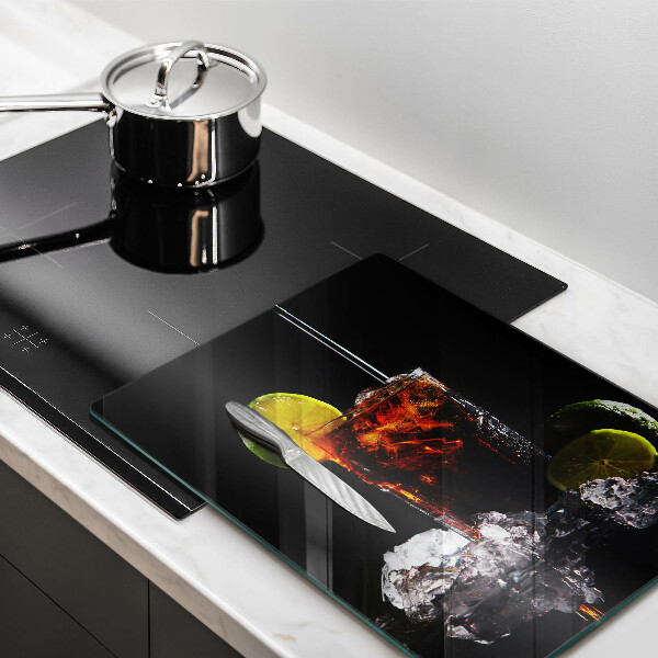 Üveg vágódeszka Földes ital jéggel