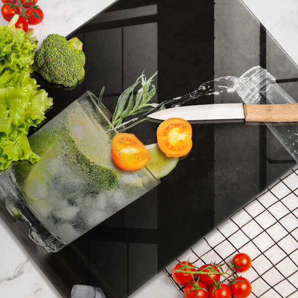 Üveg vágódeszka Egy pohár vizet