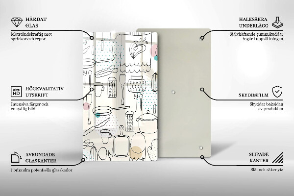 Üveg vágódeszka Konyhai kiegészítők