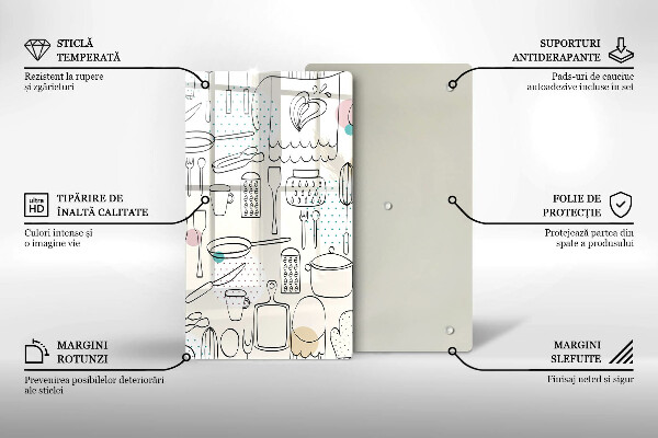 Üveg vágódeszka Konyhai kiegészítők