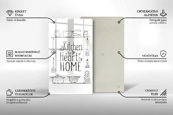 Üveg vágódeszka Felirat mondat