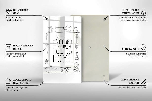 Üveg vágódeszka Felirat mondat