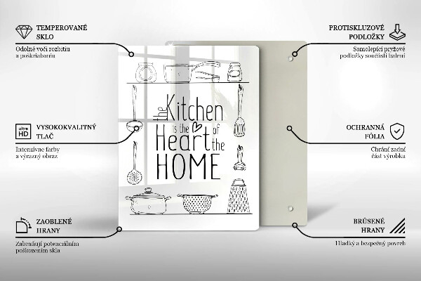 Üveg vágódeszka Felirat mondat