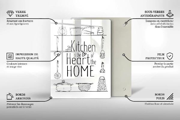 Üveg vágódeszka Felirat mondat