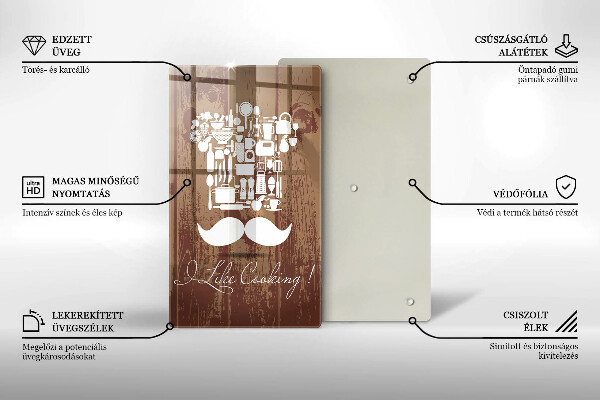 Üveg vágódeszka I like cooking