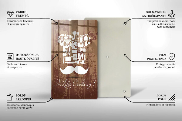 Üveg vágódeszka I like cooking