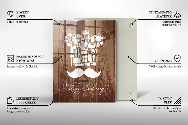 Üveg vágódeszka I like cooking