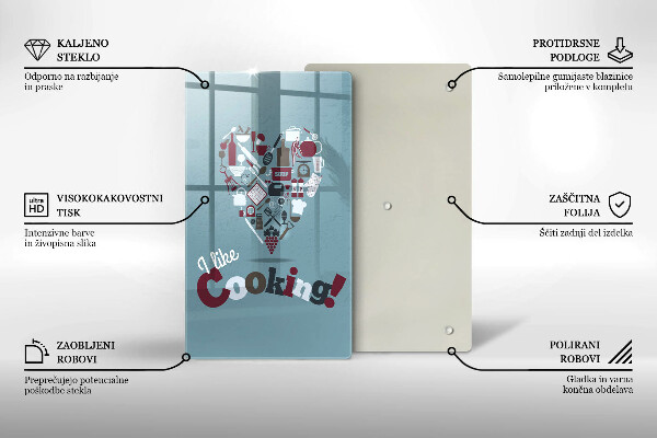 Üveg vágódeszka I like cooking