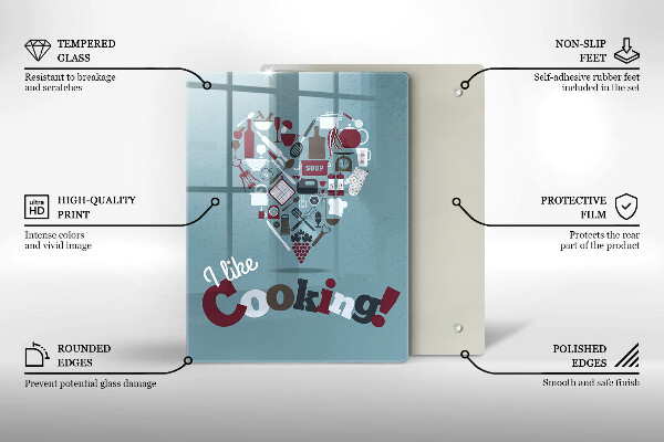 Üveg vágódeszka I like cooking