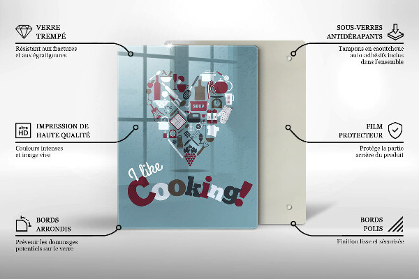 Üveg vágódeszka I like cooking