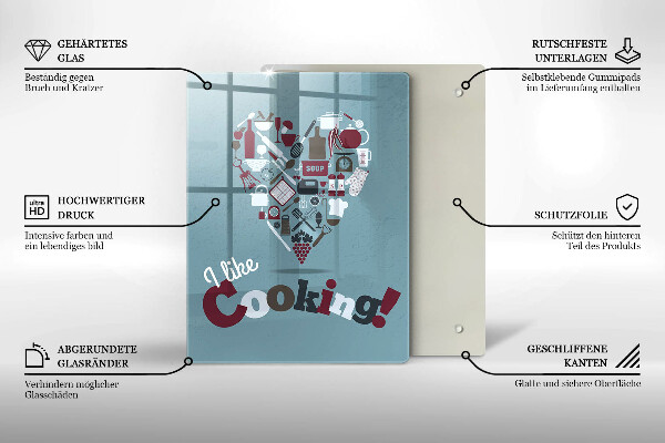 Üveg vágódeszka I like cooking